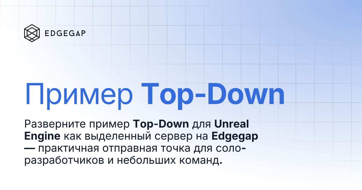 Пример Top-Down | Edgegap Docs